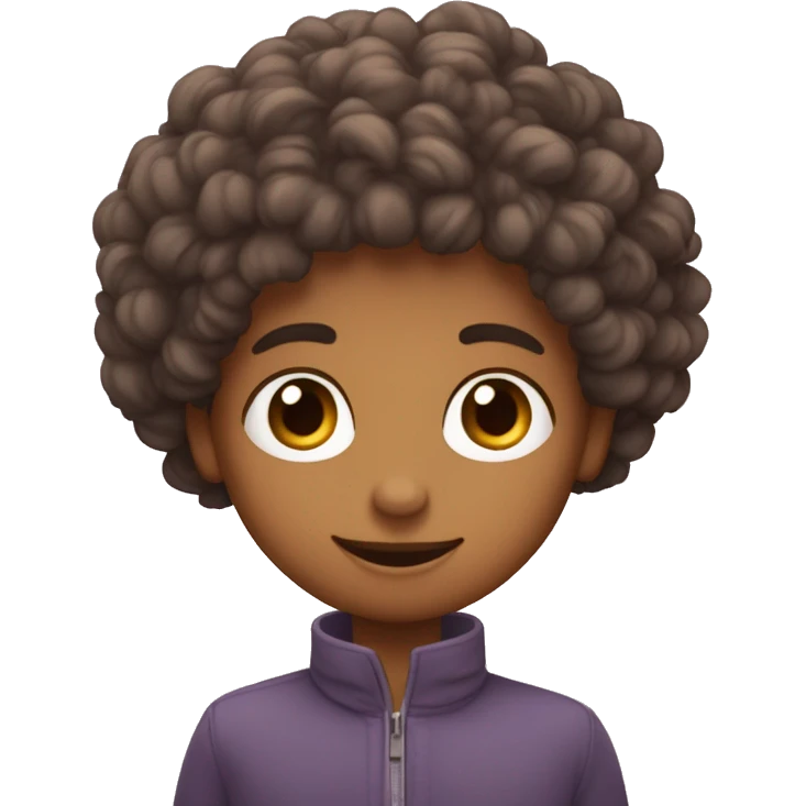 Garçon aux cheveux bouclés avec dégradé sur les côtés qui fait un cœur avec ses mains emoji