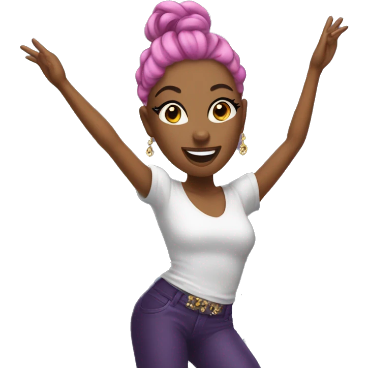 Miss juicy dancing emoji