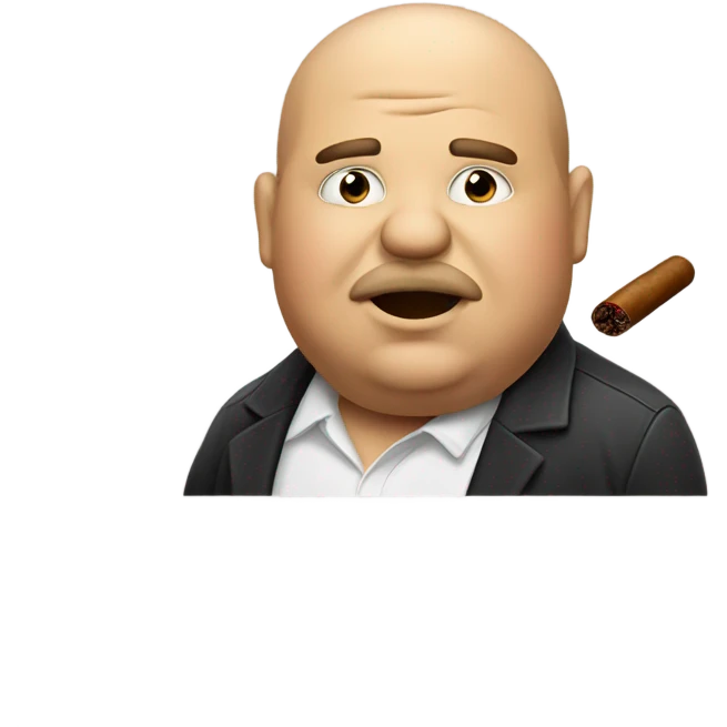 Fat guy with cigar  emoji