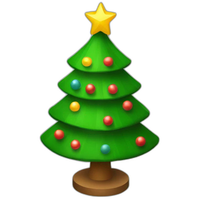 Christmas tree isometric emoji