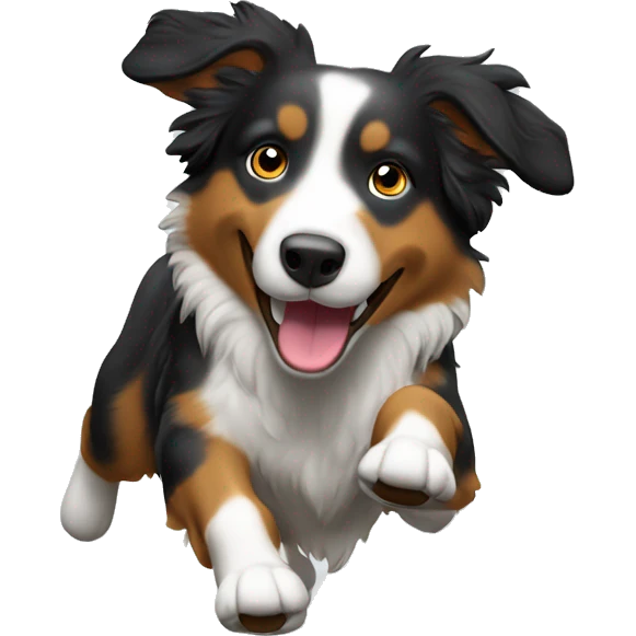 Anvil with Australian shepherd jumping over emoji
