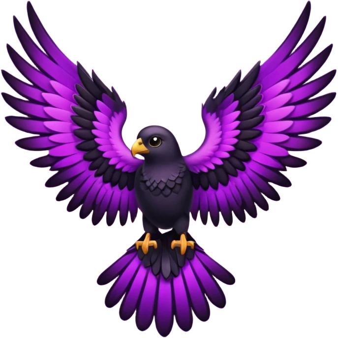 black wings with purple glow emoji