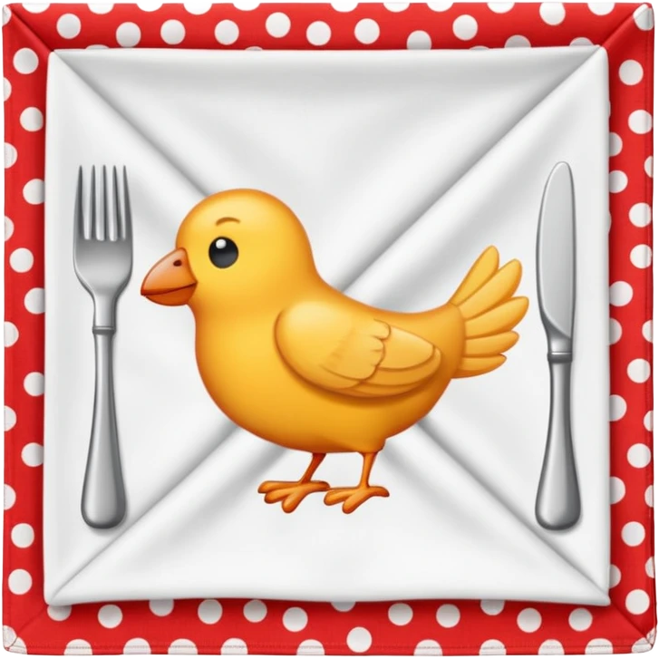 flapped patterned napkin emoji