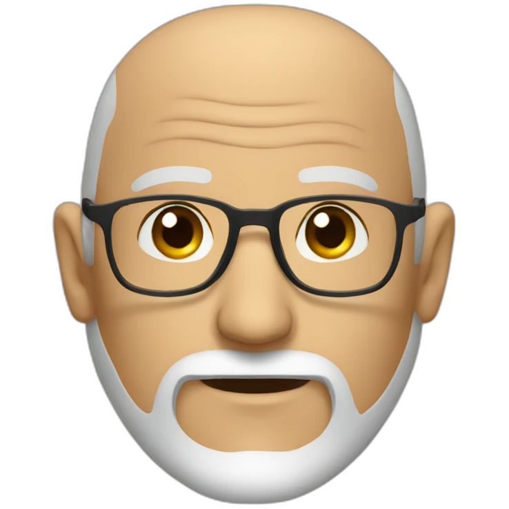 Old man glasses bald goatee beard emoji