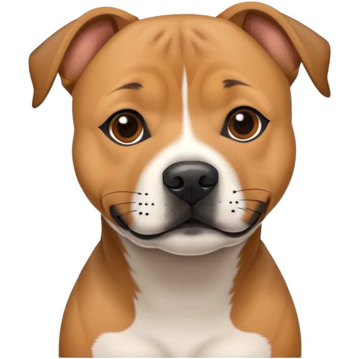 Light brown staffy dog with black muzzle emoji