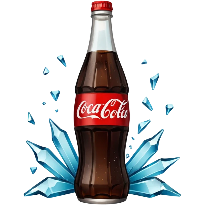 bottle of coke broken in the middle  emoji