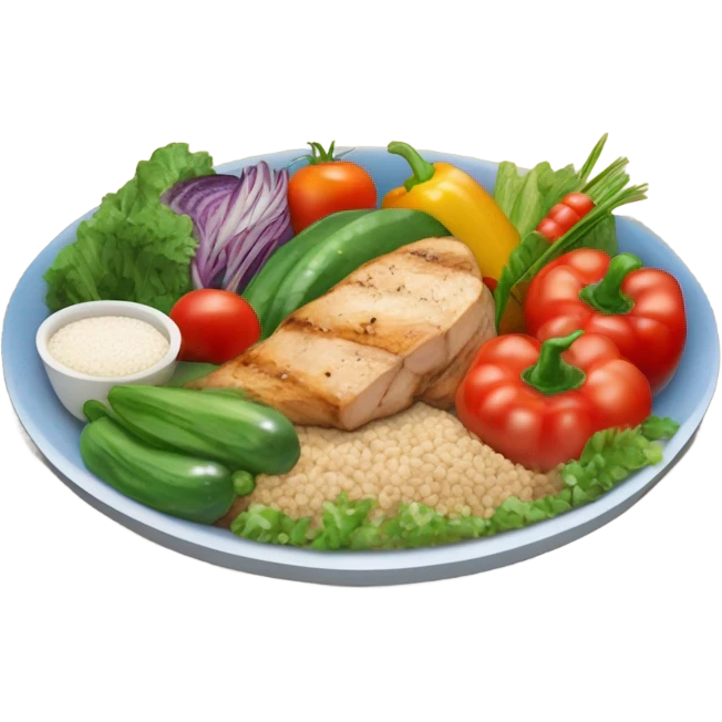 plate of healthy food emoji
