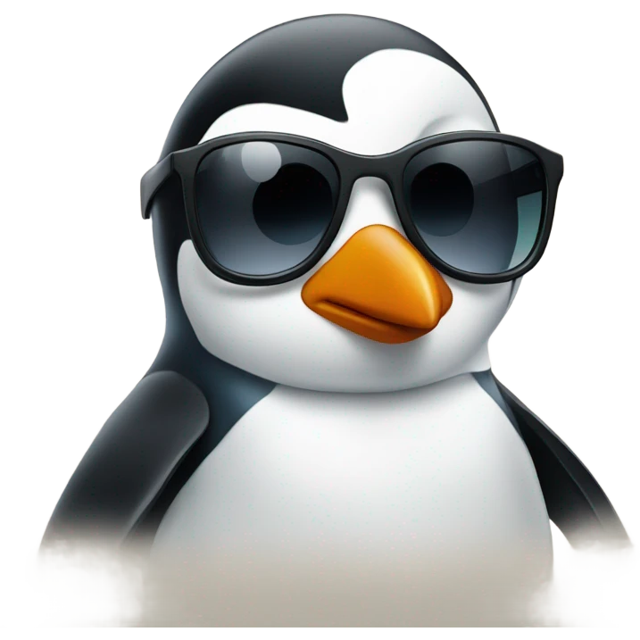 Penguin wearing sunglasses emoji