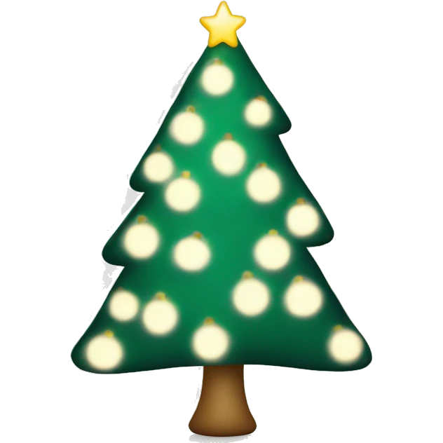 white christmas tree with lights  emoji