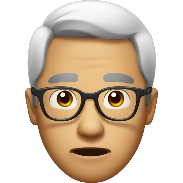 asian man mad with glasses emoji