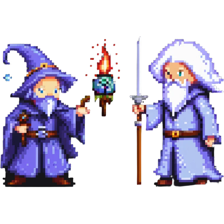 wizard and brain in a duel emoji