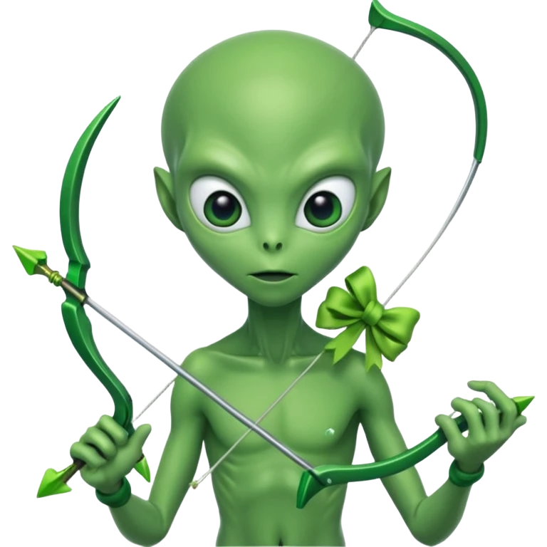 alien hold bow emoji
