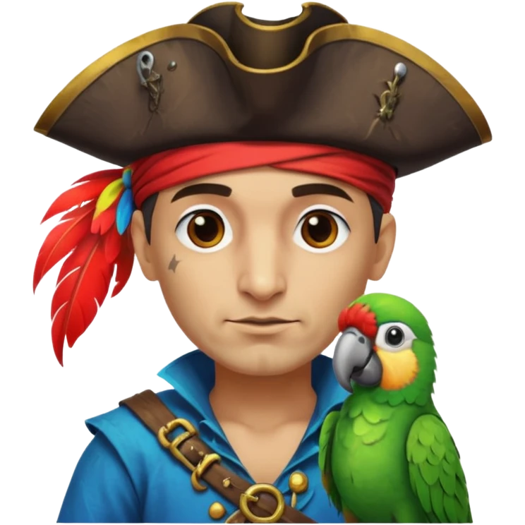pirate and parrot emoji