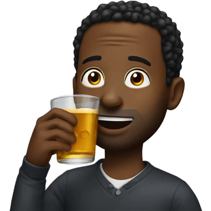 black man drinking henny emoji