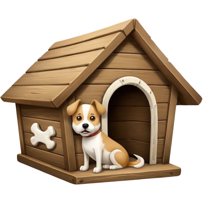 Doghouse with bone sign emoji