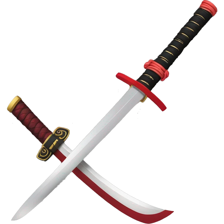 Samurai Katana aku çizgifilm emoji
