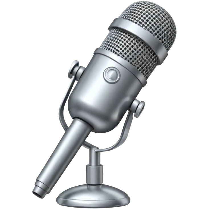 microphone with AI letters emoji