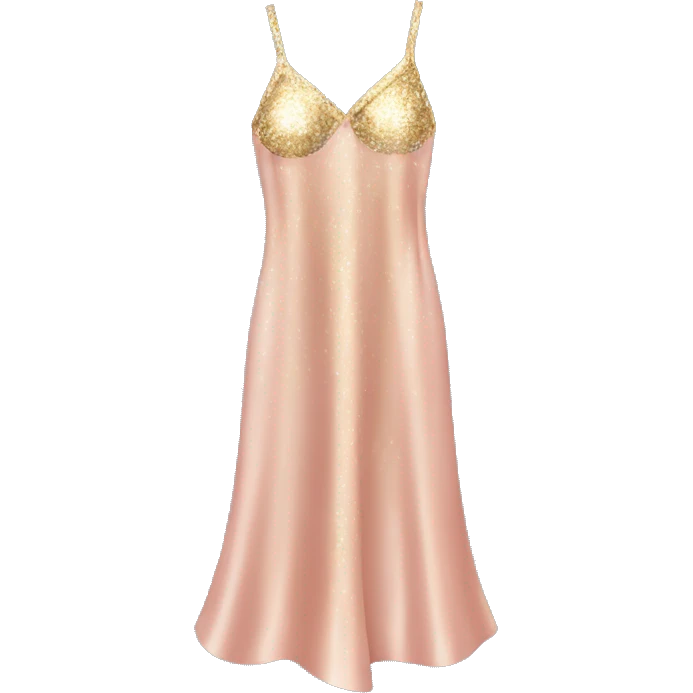 Silk glitter night dress emoji