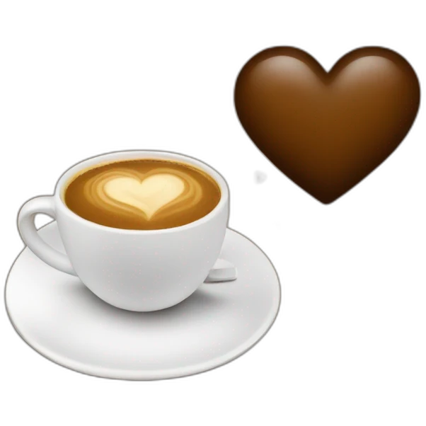 Heart and coffee emoji