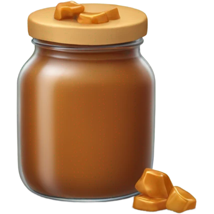 open jar of caramel emoji