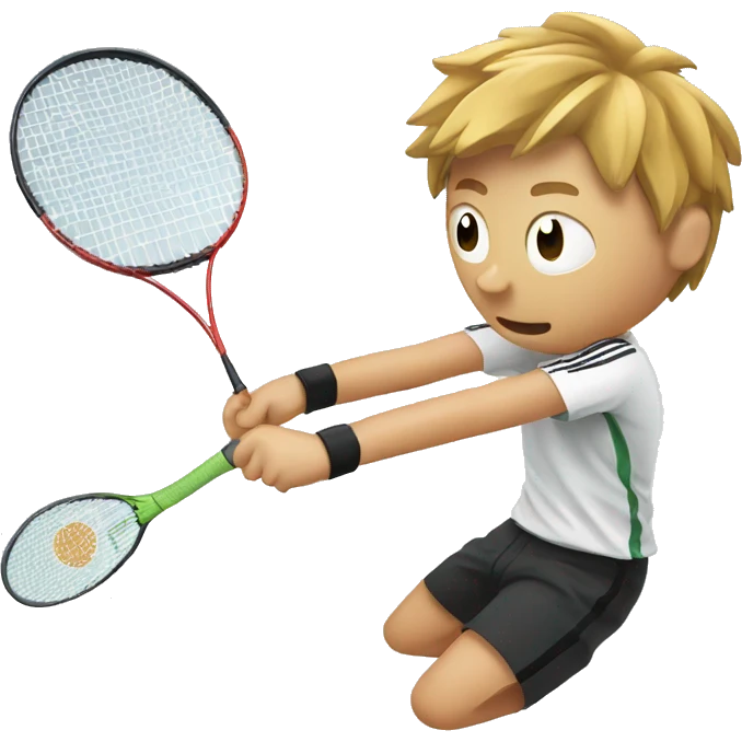 badminton player smashing emoji