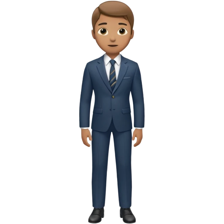 Young man, tailored trousers, suit jacket, and tie

 emoji
