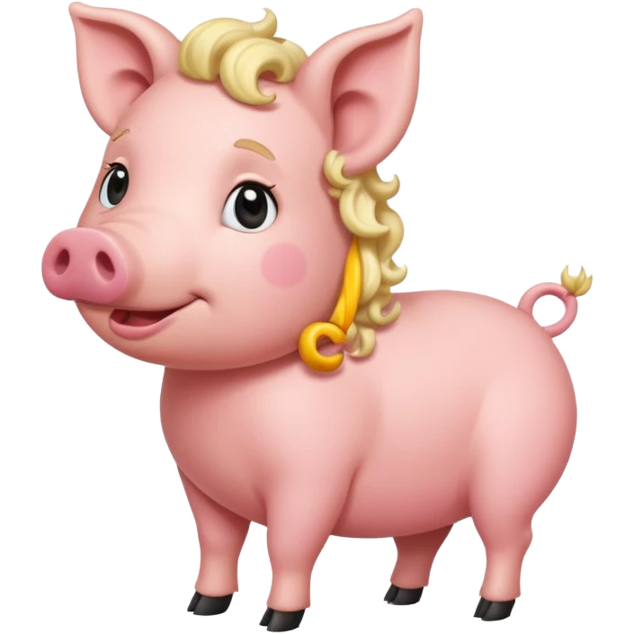 blonde pig emoji