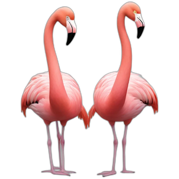 flamingo mating emoji
