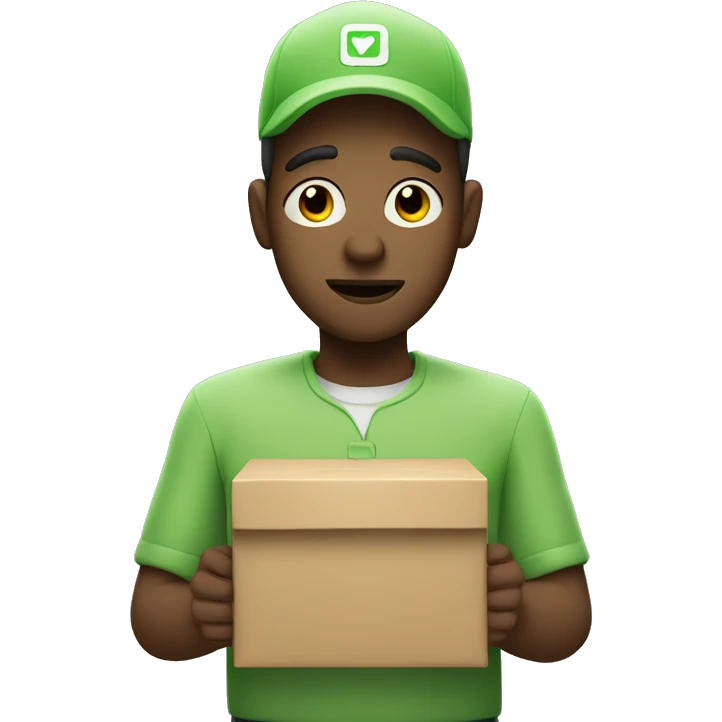 Letter delivery man in a light green uniform. His face is like Harold hiding pain emoji