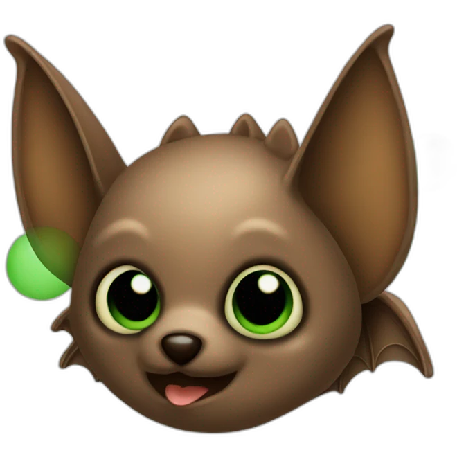 brown Bat with green spots emoji