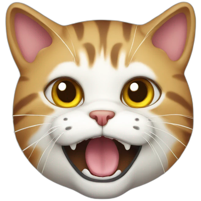 Freaked out cat emoji