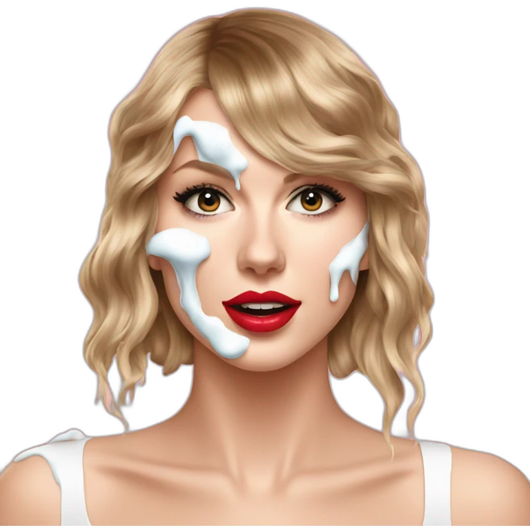 taylor-swift-selfie-milk-on-face-dripping emoji