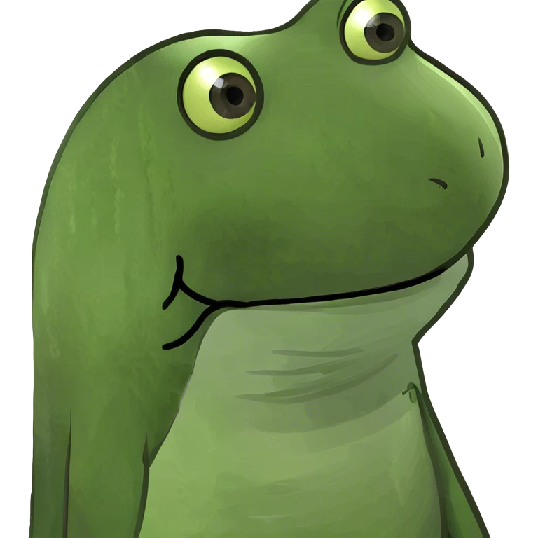 Derpy frog emoji