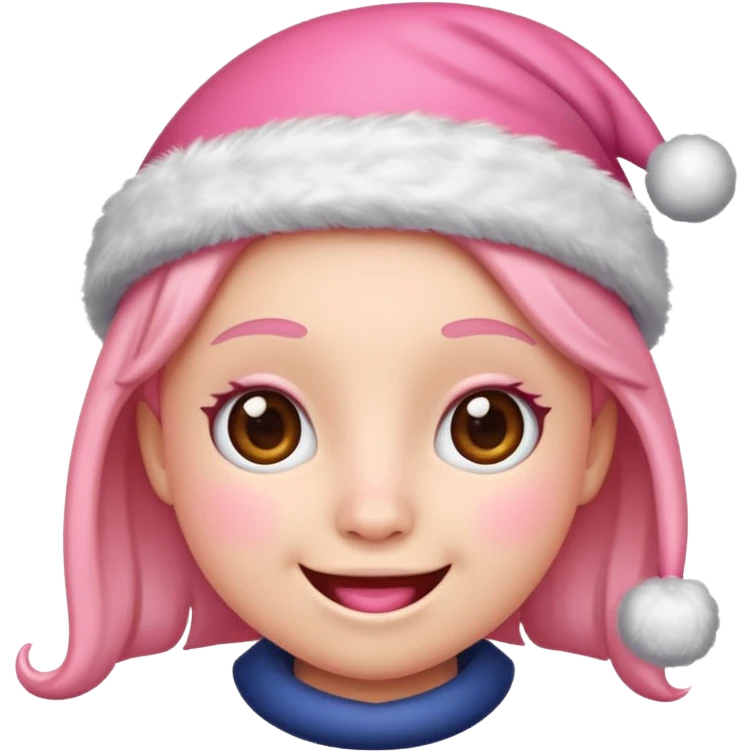 Cute christmas emoji pink and preppy emoji