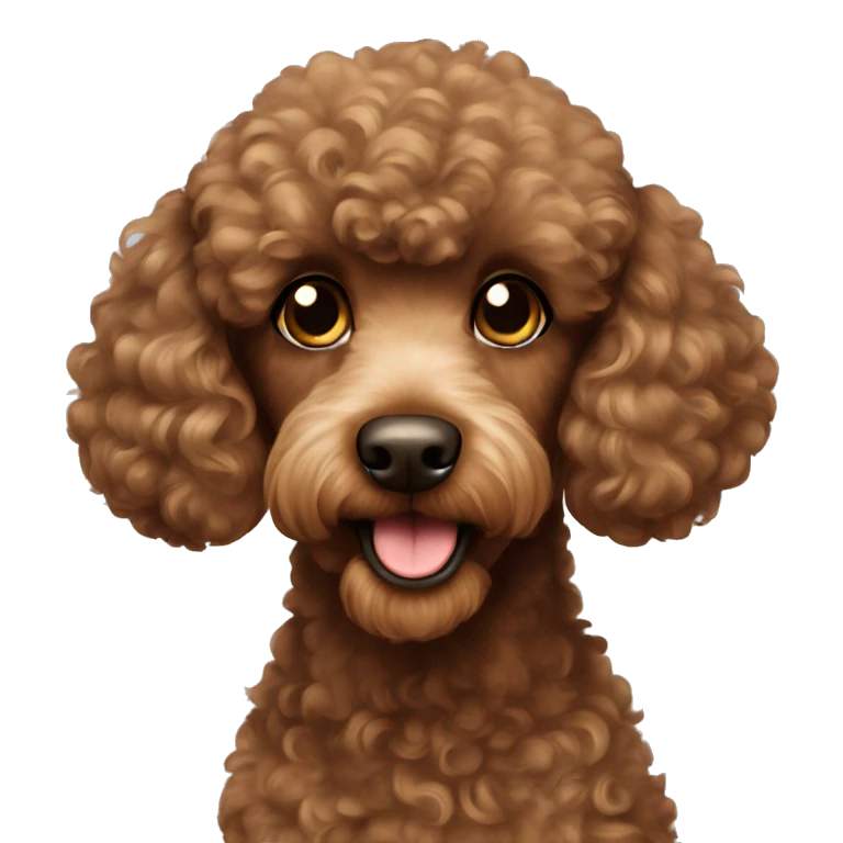 Brown poodle emoji