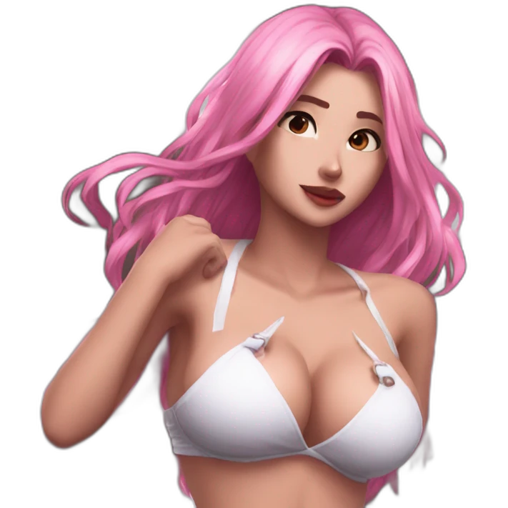 Katarina posing hand on boobs sfw emoji