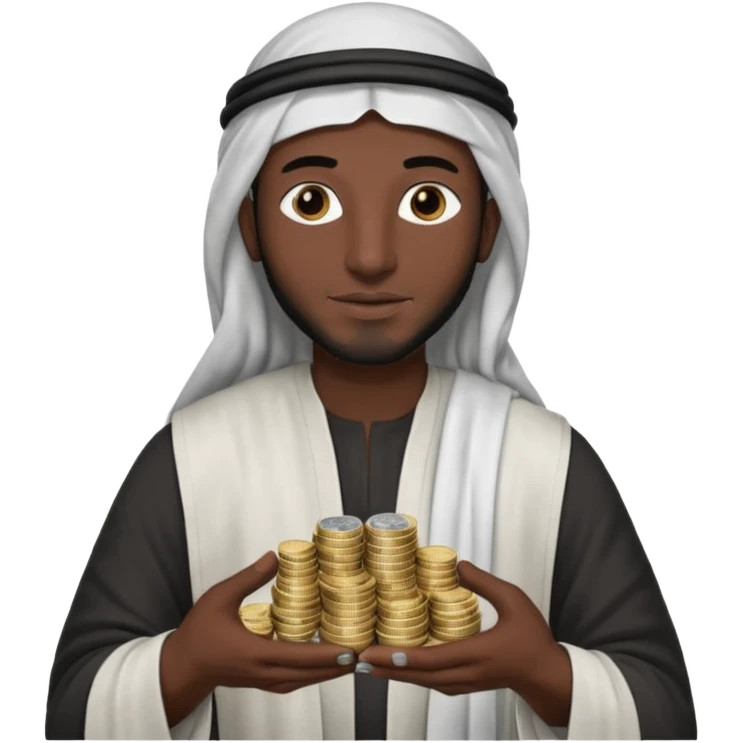 Un árabe  negro con mucha plata  emoji