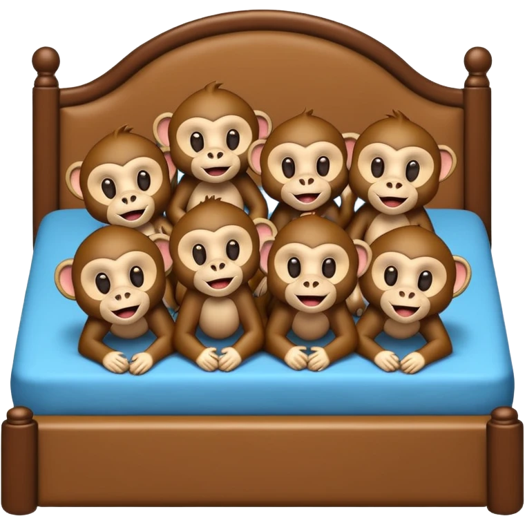 Cinco monitos salta en la cama uno se cayó se golpeó la cabeza mamá llamo al doctor ye le doctor dijo no más monos saita em la cama emoji