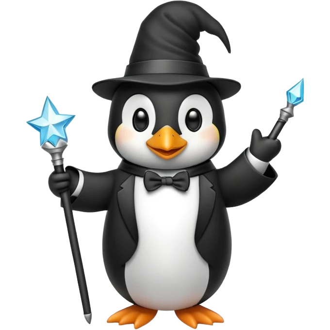 Penguin Wizard emoji