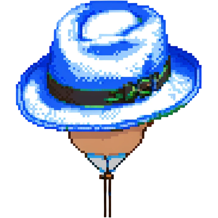 Синяя панамка со шнурком, no background emoji