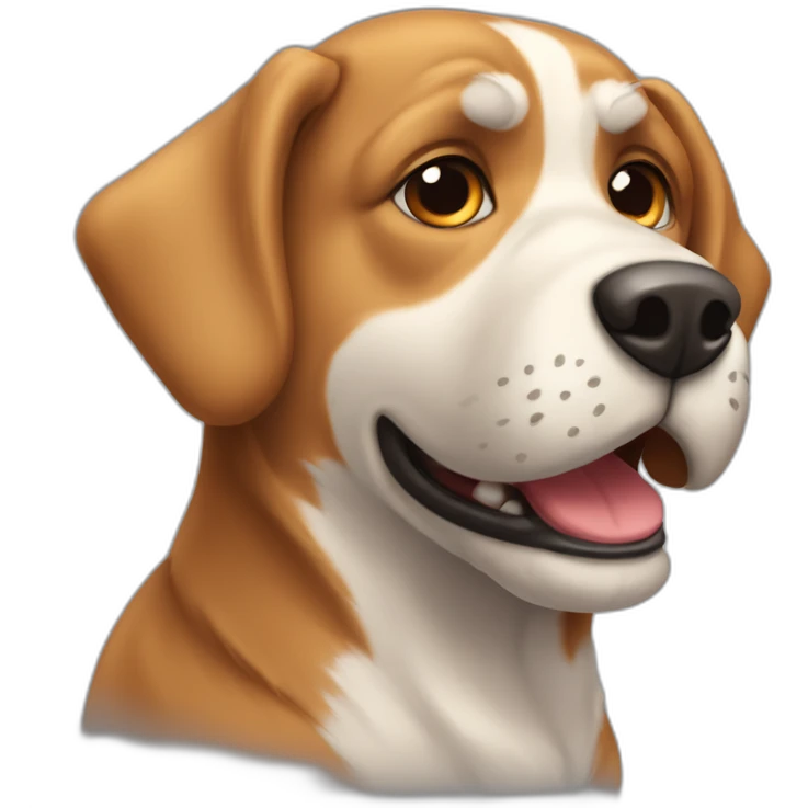 Perro con cola hacia arriba emoji