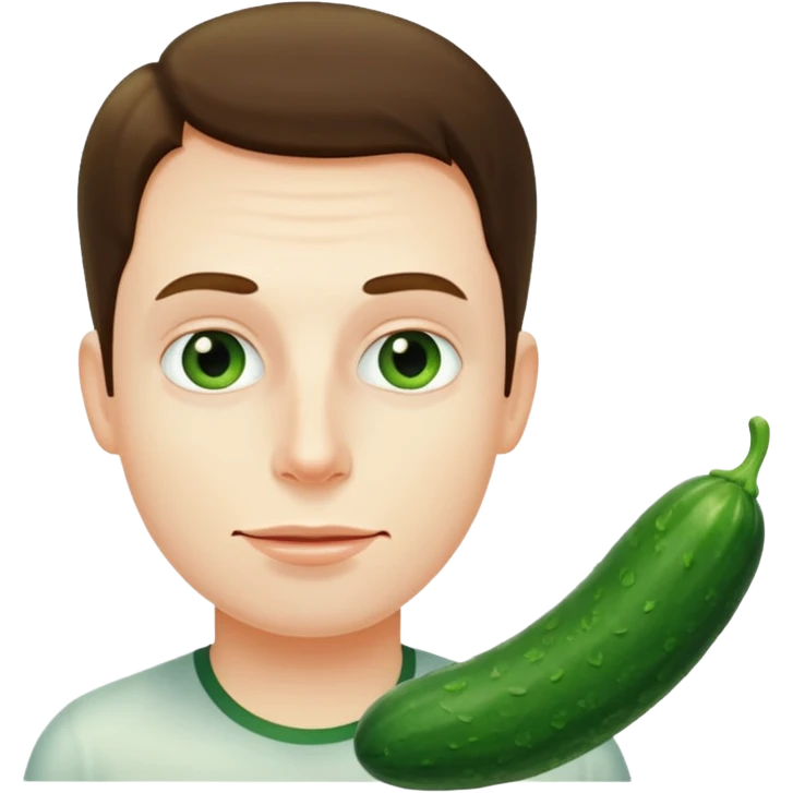 Rick and a cucumber side by side emoji