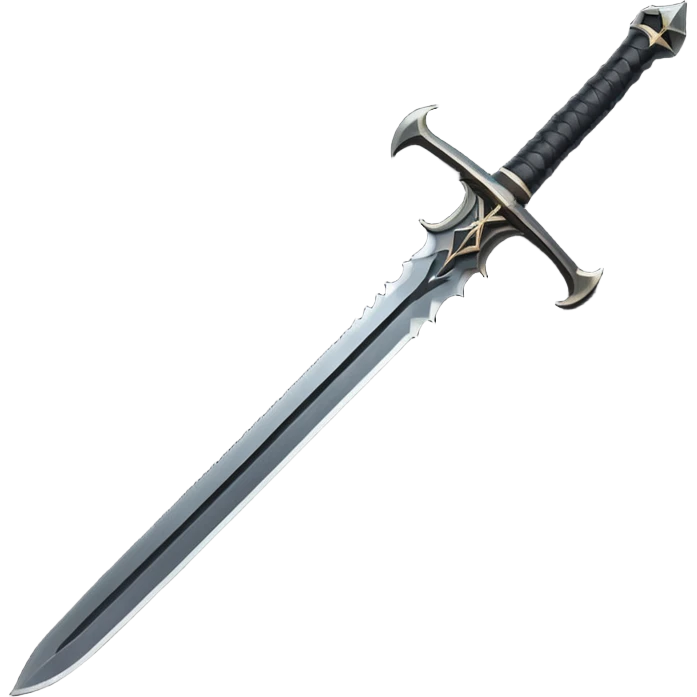 iOS emoji, minimal dark sword, flat design, fantasy emoji