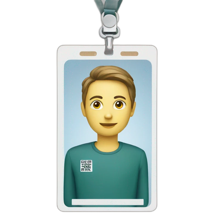 id card with a qr code emoji