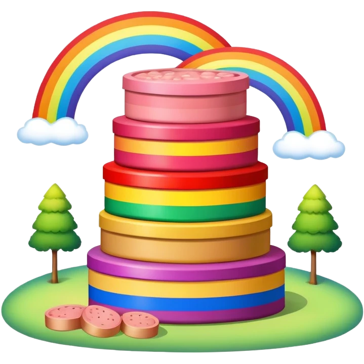 rainbow SPAM ART country landscape  emoji