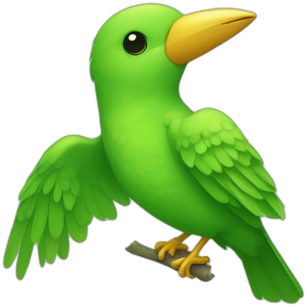 Green bird emoji