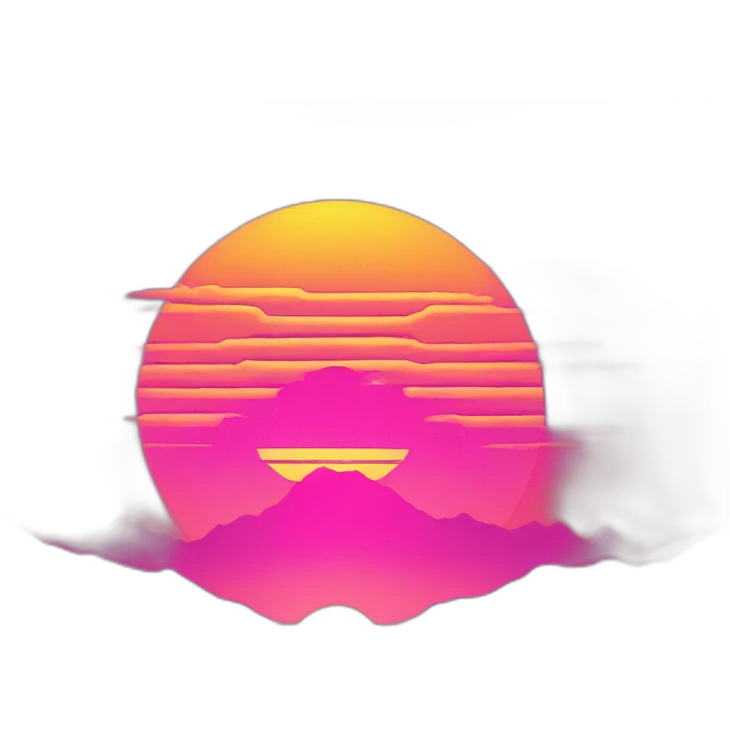 synthwave setting sun emoji