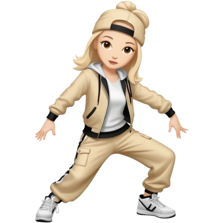 white female hip-pop dance emoji