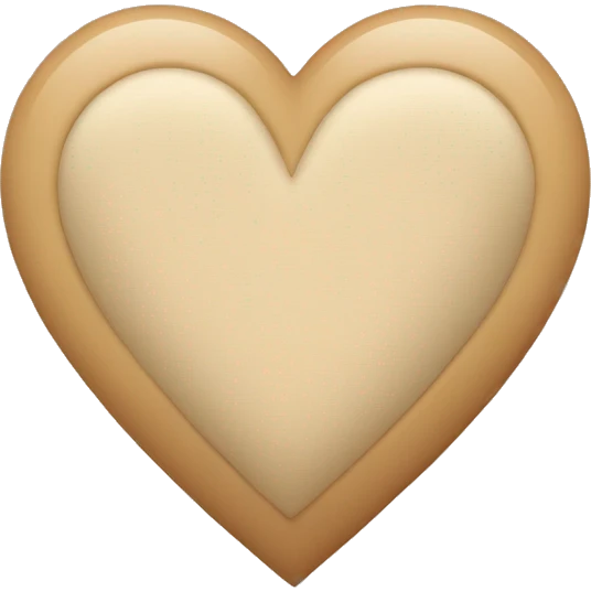Beige heart emoji