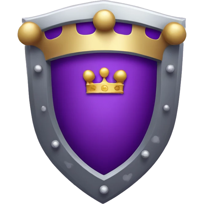 Purple Moderator Shield with crown emoji
